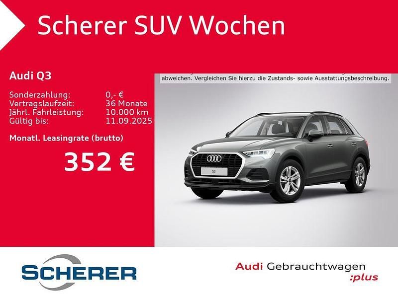 Chronosgrau metallic (metallic) Gebraucht 2024 Audi Q3 Basis SUV | 36.990 € (Fairer Preis) - Bild 1/3