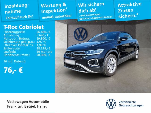 Gebraucht VW T-Roc Cabriolet 116 PS (85 kW) 2024 Schwarz Cabrio