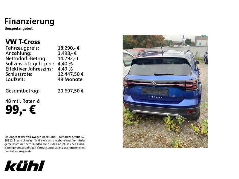 Gebraucht VW T-Cross Active 110 PS (80 kW) 2021 Blau SUV