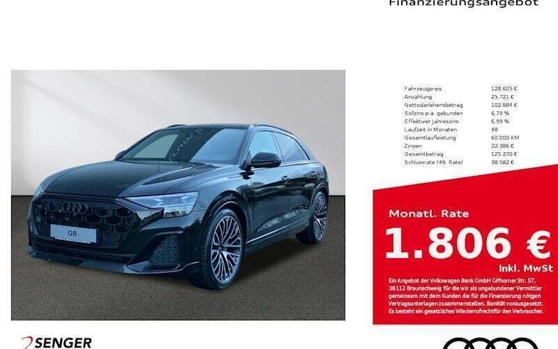 Schwarz Neu 2025 Audi Q8 Ambiente SUV | 128.605 € - Bild 1/4
