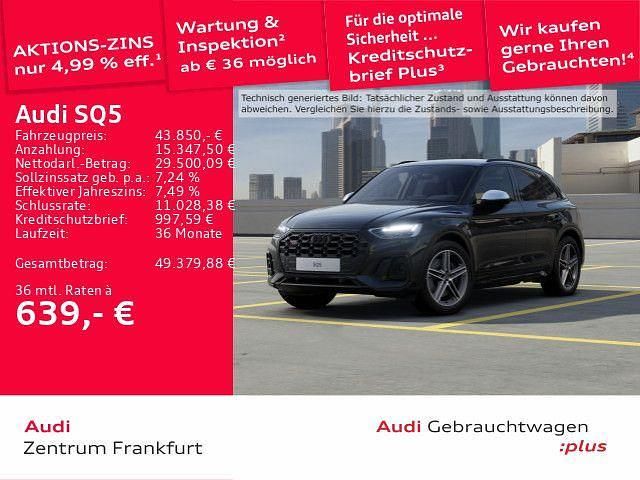 Mythosschwarz metallic Gebraucht 2022 Audi SQ5 Sport SUV | 43.850 € (Superpreis) - Bild 1/3