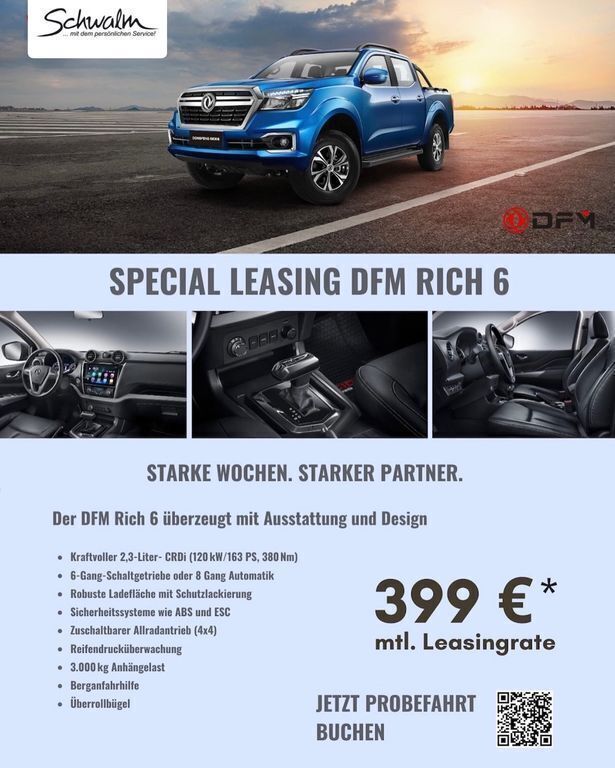 Neu DFSK Rich 6 163 PS (119 kW) 2025 Schwarz Abholung