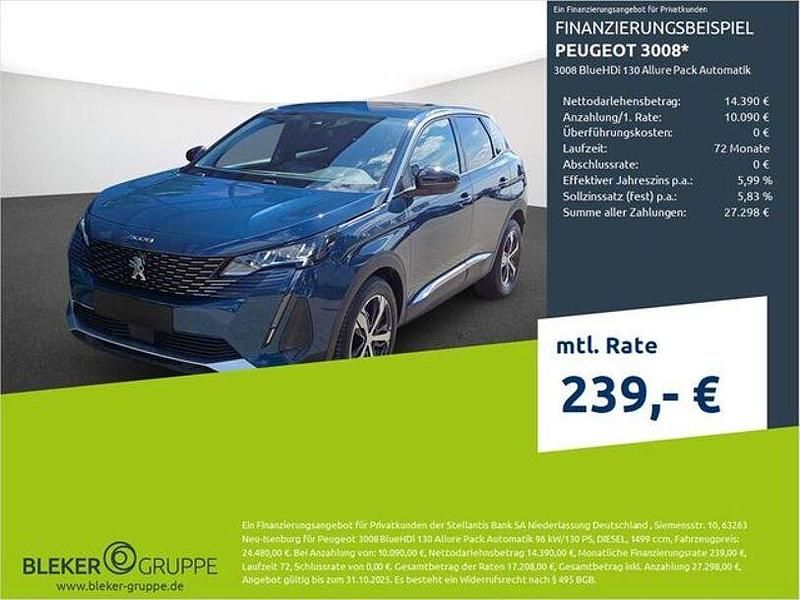 Celebes blau Gebraucht 2023 Peugeot 3008 Allure SUV | 22.980 € (Guter Preis) - Bild 1/3