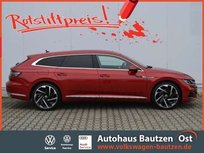 Kings red metallic Gebraucht 2021 VW Arteon R-line Coupé | 38.890 € (Teuer) - Bild 1/4