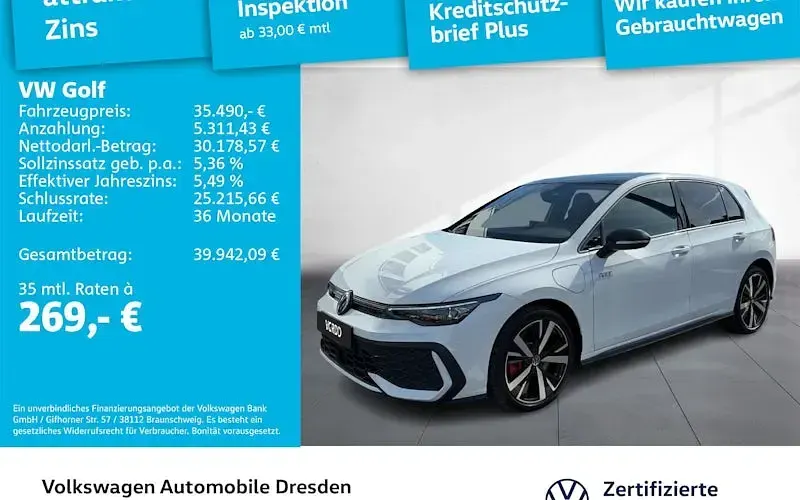 Gebraucht VW Golf VIII GTE 272 PS (200 kW) 2025 Pure white Limousine