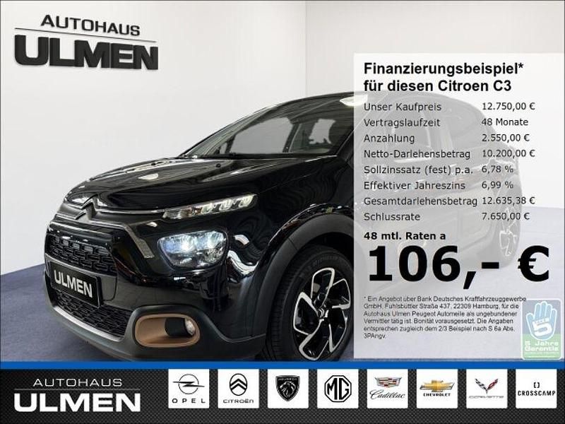 Schwarz Gebraucht 2023 Citroën C3 PureTech Kleinwagen | 12.750 € (Fairer Preis) - Bild 1/4