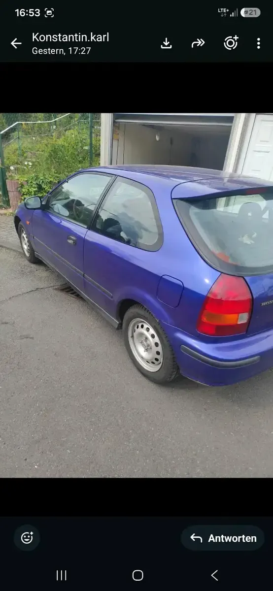 Gebraucht Honda Civic 75 PS (55 kW) 1998 Blau Kleinwagen