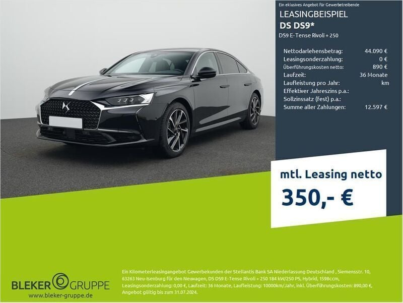 Schwarz Neu 2024 DS Automobiles DS9 Rivoli Plus Limousine | 47.590 € - Bild 1/3
