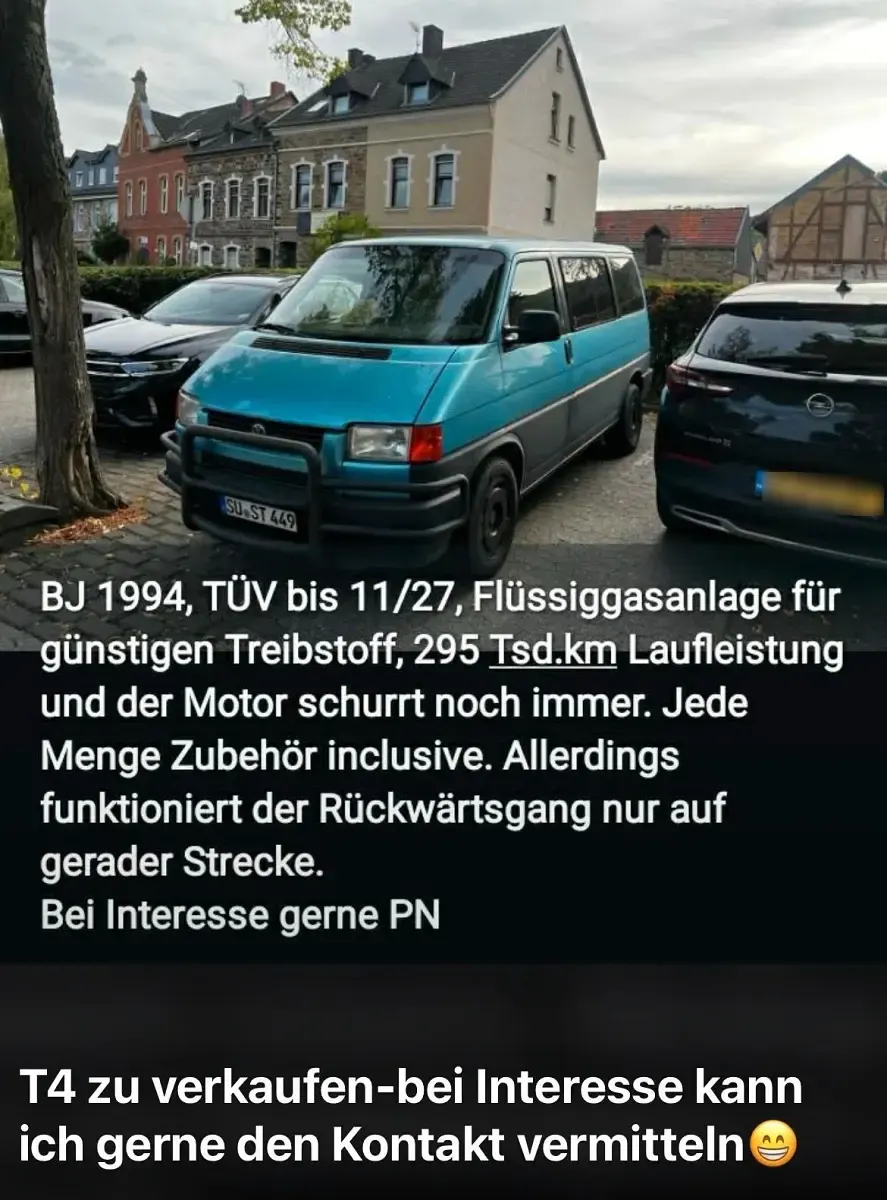 Gebraucht VW T4 104 PS (76 kW) 1994 Andere farben Van