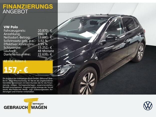 Gebraucht VW Polo Move 95 PS (69 kW) 2024 Schwarz Kleinwagen