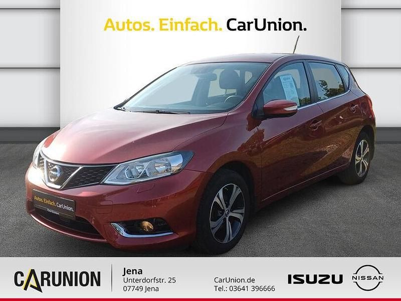 Force red metallic Gebraucht 2015 Nissan Pulsar Acenta Connect Limousine | 7.999 € (Fairer Preis) - Bild 1/4