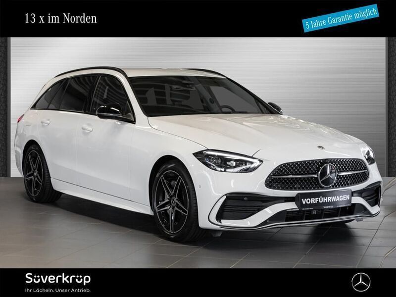 Unilack polarweiß Gebraucht 2024 Mercedes C200 AMG Kombi | 44.950 € (Teuer) - Bild 1/3
