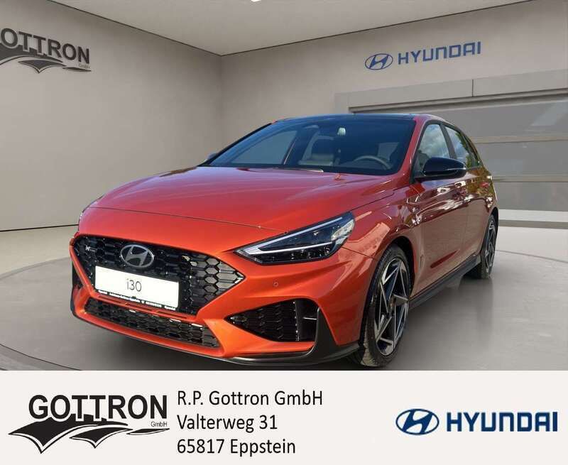 Jupiter orange / met Neu 2025 Hyundai i30 N Line Kleinwagen | 31.900 € (Teuer) - Bild 1/4