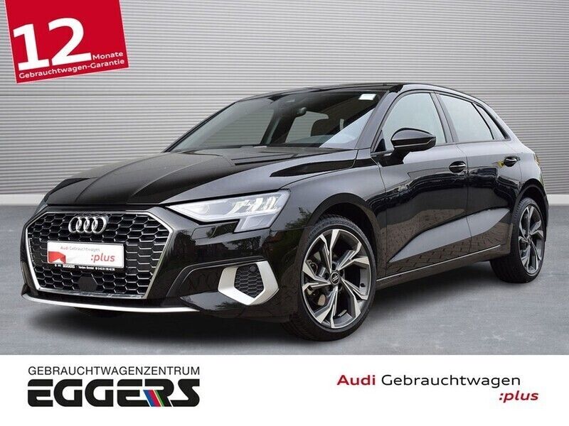 Schwarz Gebraucht 2022 Audi A3 Sportback Advanced Kleinwagen | 24.680 € (Fairer Preis) - Bild 1/4
