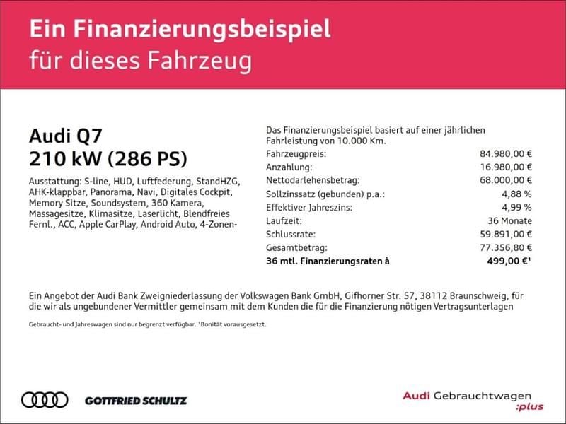 Gebraucht Audi Q7 S-Line 286 PS (210 kW) 2025 Silber SUV