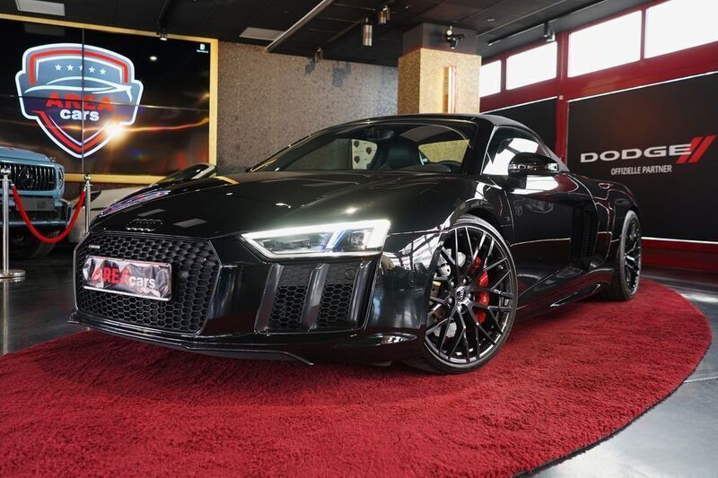 Mythosschwarz metallic Gebraucht 2018 Audi R8 Spyder Sport Cabrio | 126.900 € (Superpreis) - Bild 1/4