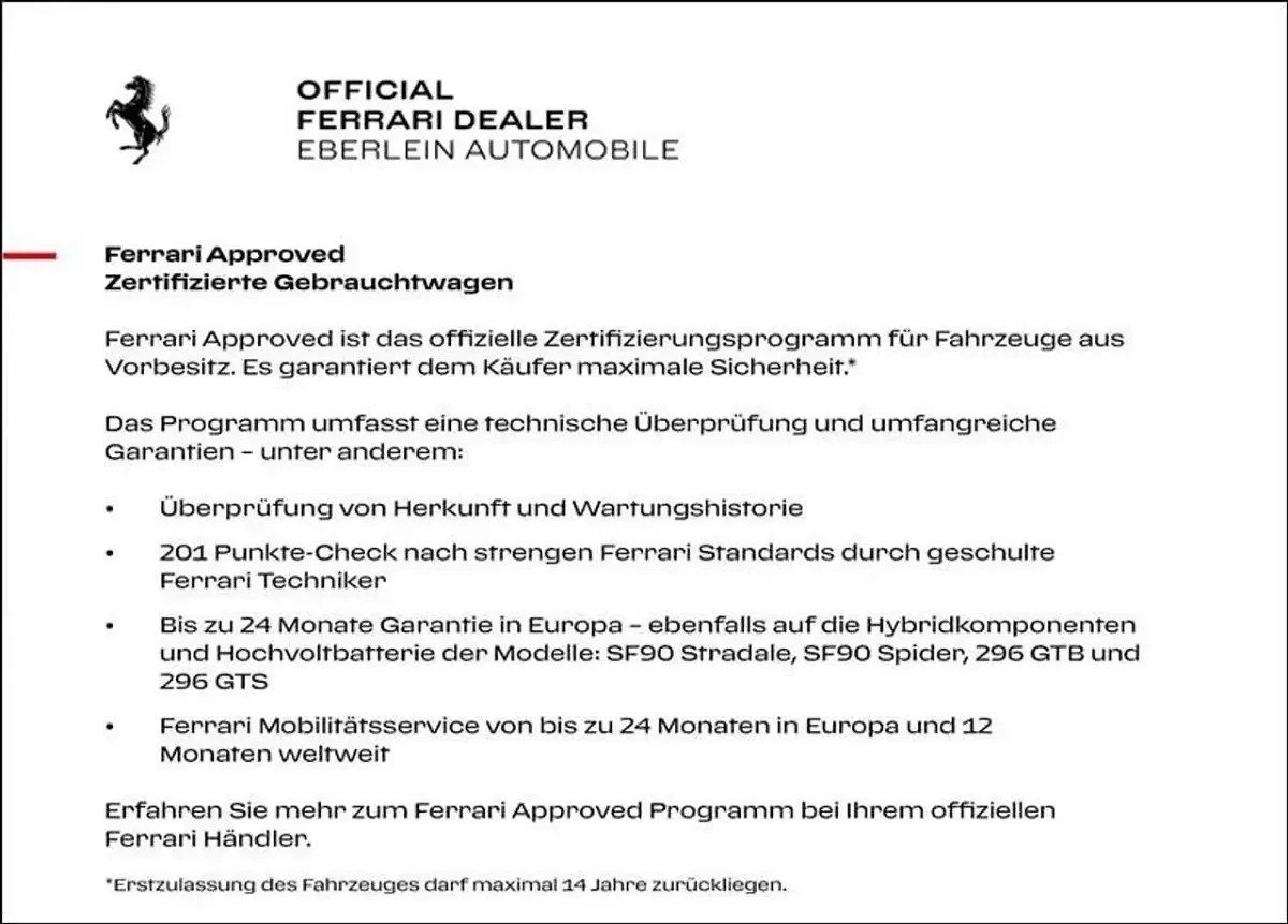Gebraucht Ferrari 296 829 PS (609 kW) 2024 Rot Cabrio