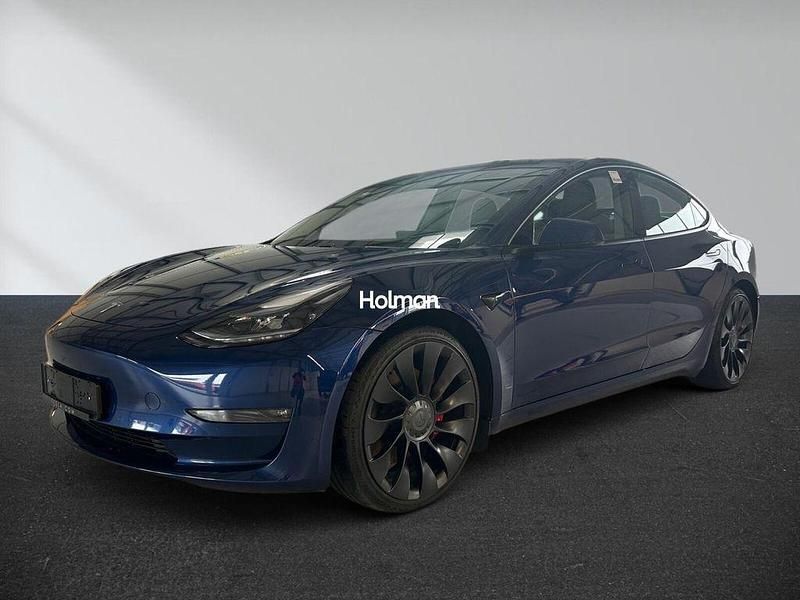 Blau Gebraucht 2021 Tesla Model 3 Performance Limousine | 29.141 € (Fairer Preis) - Bild 1/4