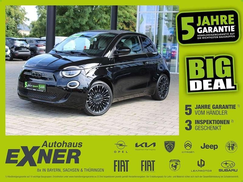 Onyx schwarz Gebraucht 2023 Fiat 500e La Prima Cabrio | 26.490 € (Fairer Preis) - Bild 1/4
