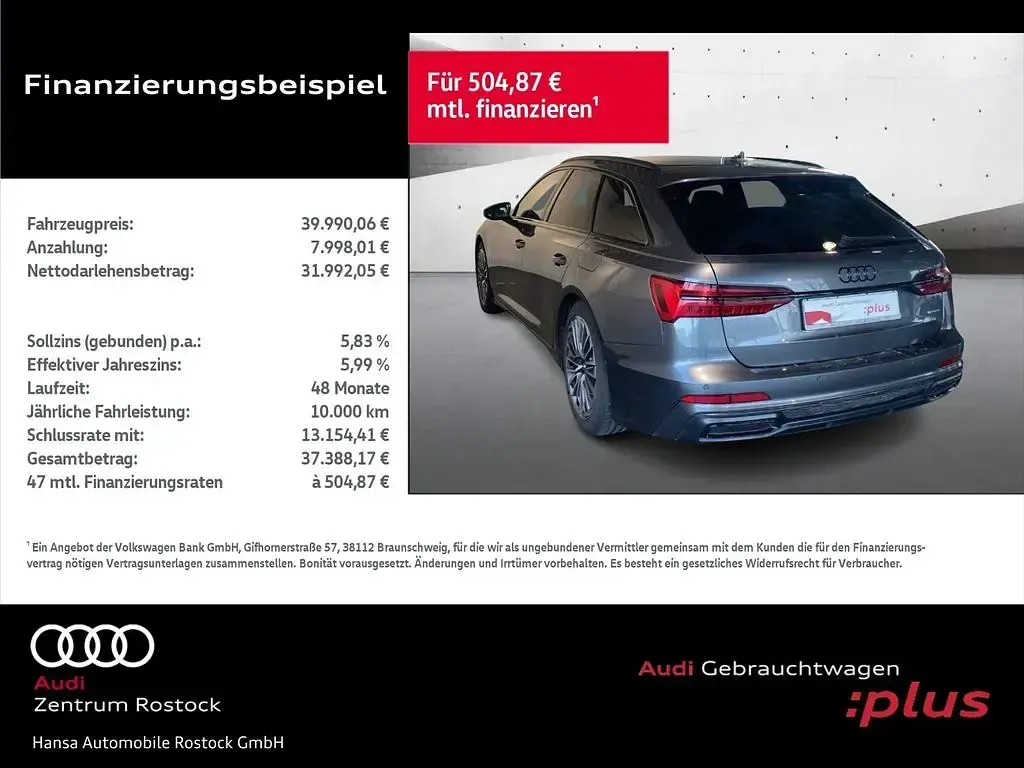 Gebraucht Audi A6 S-Line 367 PS (269 kW) 2022 Daytonagrau perleffekt Kombi