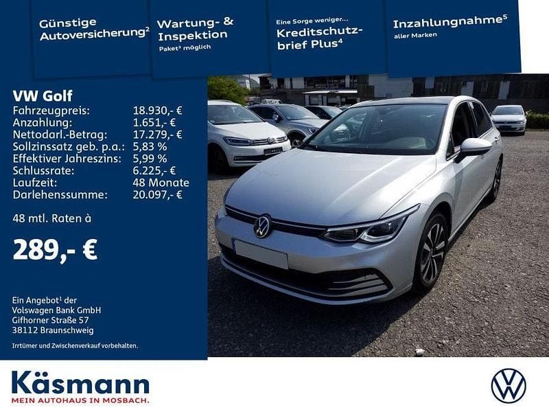 Silber Gebraucht 2021 VW Golf VIII United Limousine | 18.930 € (Teuer) - Bild 1/4