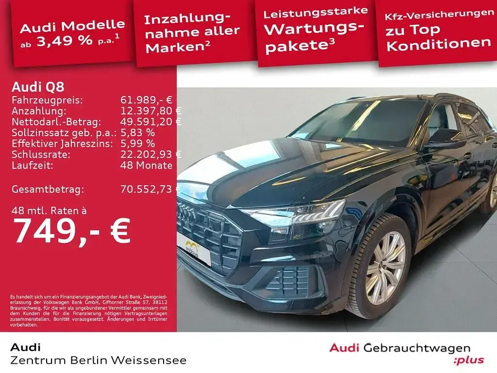 Gebraucht Audi Q8 Performance 286 PS (210 kW) 2023 Mythosschwarz metallic SUV