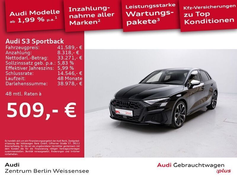 Mythosschwarz metallic Gebraucht 2023 Audi S3 Basis Limousine | 42.695 € (Fairer Preis) - Bild 1/4