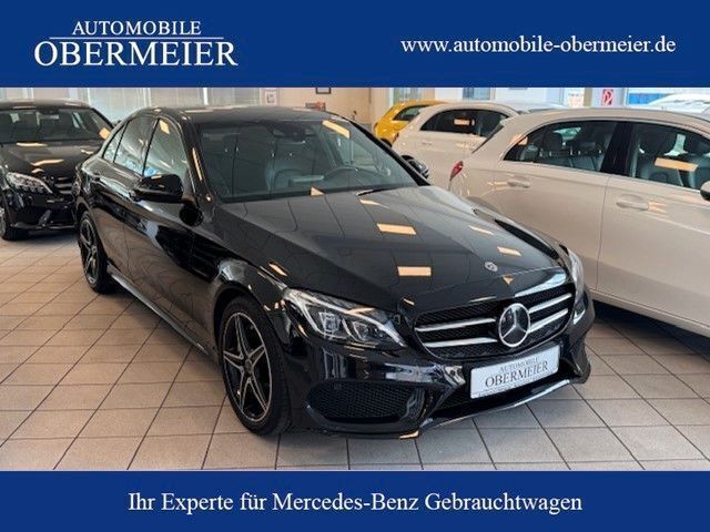 Obsidianschwarz metalliclack Gebraucht 2018 Mercedes C400 AMG Limousine | 30.950 € (Fairer Preis) - Bild 1/4