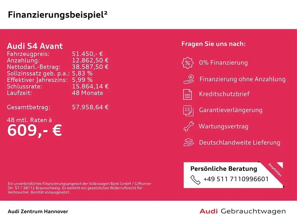 Gebraucht Audi S4 Sport 341 PS (250 kW) 2024 Z7 chronosgrau metallic Kombi