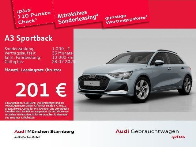 Grau Gebraucht 2024 Audi A3 Sportback Advanced Plus Limousine | 36.352 € (Teuer) - Bild 1/2