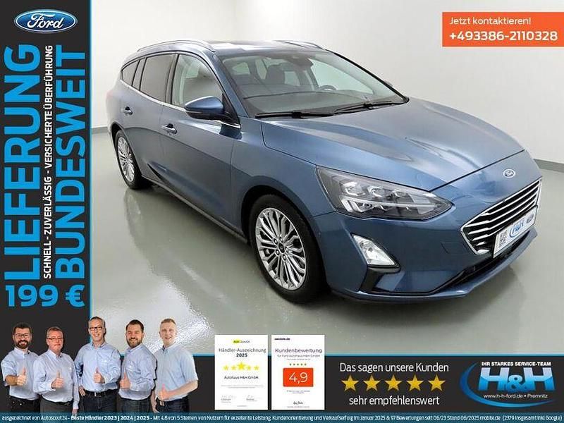 Chromablau Gebraucht 2019 Ford Focus Titanium Kombi | 17.240 € (Fairer Preis) - Bild 1/4