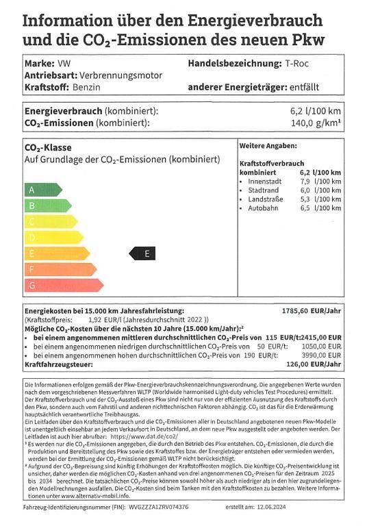 Neu VW T-Roc 150 PS (110 kW) 2026 Schwarz SUV