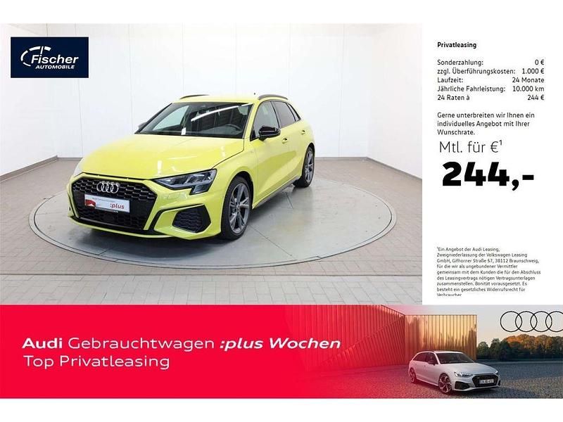 Pythongelb met Gebraucht 2024 Audi A3 Sportback S-Line Limousine | 32.480 € (Fairer Preis) - Bild 1/4