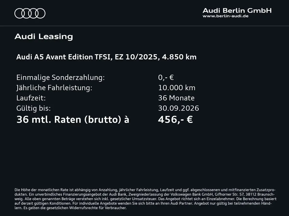 Gebraucht Audi A5 Edition .1 204 PS (150 kW) 2025 Magnetgrau Kombi