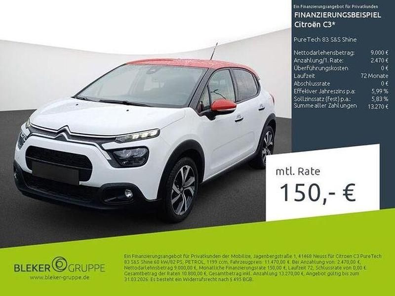 Gebraucht Citroën C3 Shine 82 PS (60 kW) 2022 Weiß Kleinwagen
