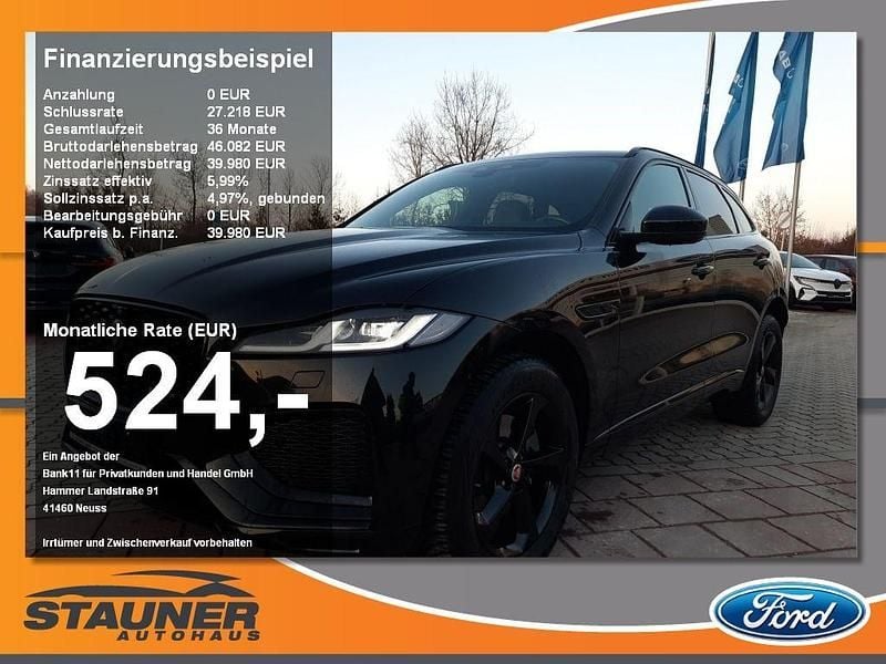 Schwarz Gebraucht 2021 Jaguar F-Pace R-Dynamic SUV | 35.480 € (Fairer Preis) - Bild 1/4