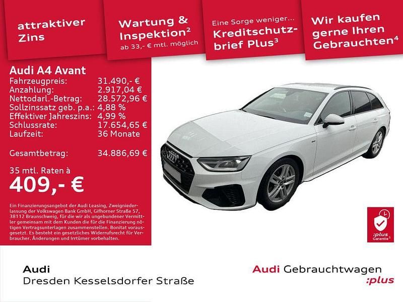 Gebraucht Audi A4 S-Line 204 PS (150 kW) 2022 Ibisweiß Kombi