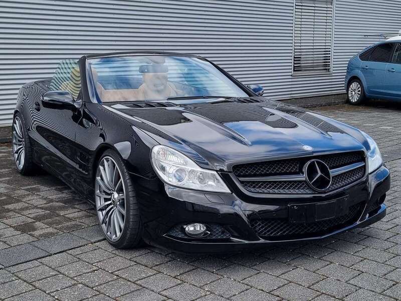 Obsidianschwarz met. Gebraucht 2008 Mercedes SL500 AMG Cabrio | 33.400 € (Fairer Preis) - Bild 1/4