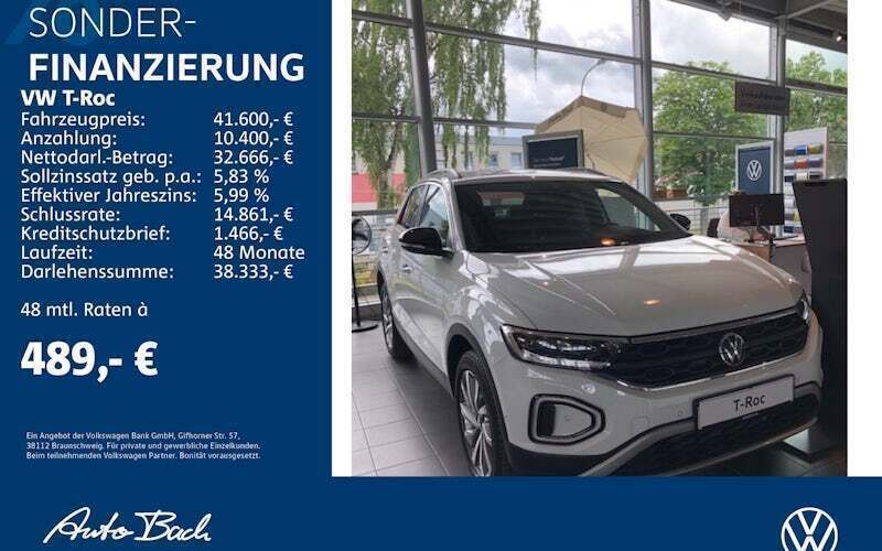 Weiß Neu 2025 VW T-Roc Goal SUV | 41.600 € (Teuer) - Bild 1/3
