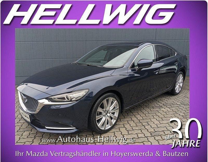 Deep crystal blue metallic Gebraucht 2024 Mazda 6 Takumi-Line Limousine | 28.980 € (Fairer Preis) - Bild 1/4
