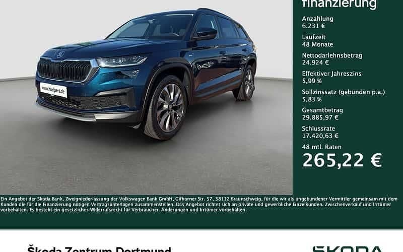 Blau Gebraucht 2021 Skoda Kodiaq Clever SUV | 31.071 € (Guter Preis) - Bild 1/4