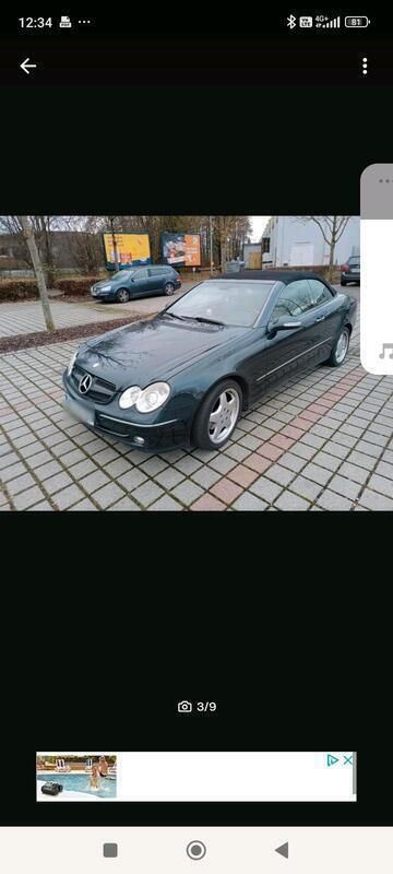 Schwarz Gebraucht 2004 Mercedes CLK240 Elegance Cabrio | 6.990 € (Fairer Preis) - Bild 1/4