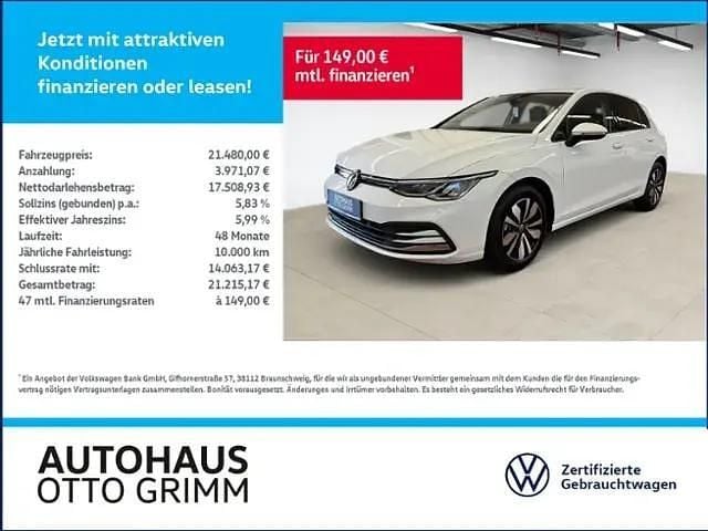 Weiß (pure white) Gebraucht 2024 VW Golf VIII Move Limousine | 20.980 € (Superpreis) - Bild 1/4