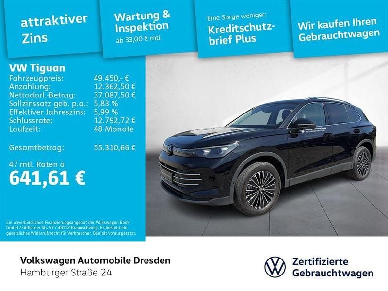 Deep black perleffekt Gebraucht 2025 VW Tiguan Elegance SUV | 49.450 € (Guter Preis) - Bild 1/4