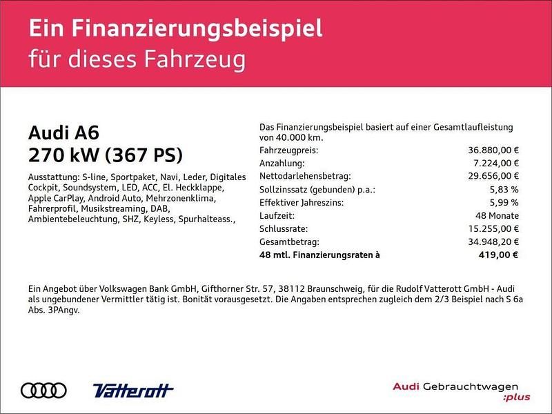 Gebraucht Audi A6 S-Line 367 PS (269 kW) 2021 Blau Kombi