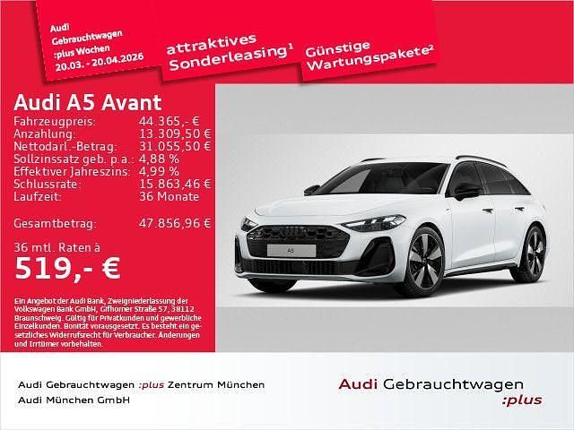 Gebraucht Audi A5 S-Line 204 PS (150 kW) 2025 Gletscherweiß metallic Kombi