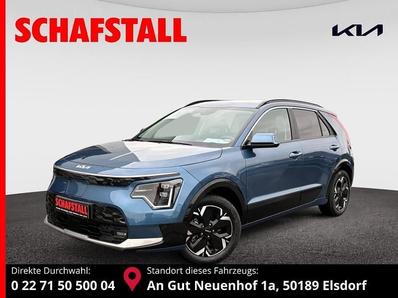 Blau ((m4b) mineralblau met.) Gebraucht 2023 Kia e-Niro Spirit SUV | 29.979 € (Fairer Preis) - Bild 1/3