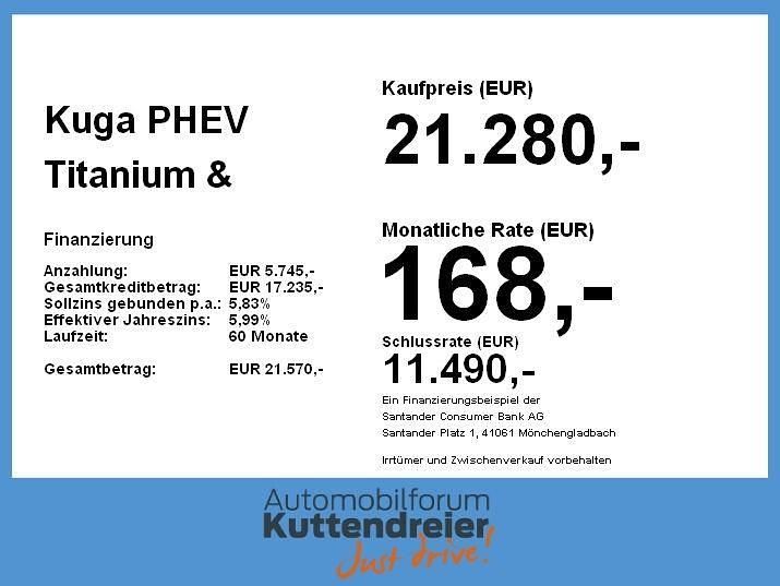 Gebraucht Ford Kuga Titanium 224 PS (164 kW) 2021 Obsidianschwarz metallic SUV