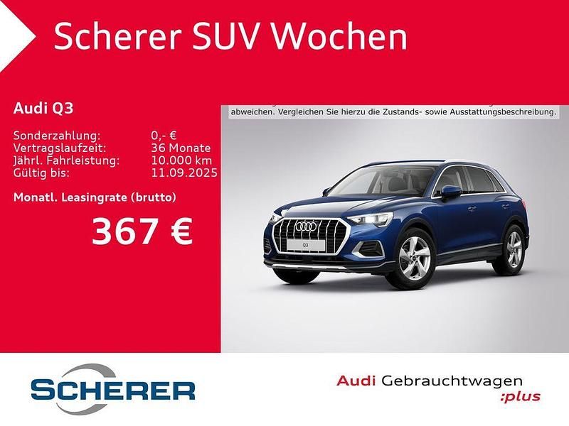 Navarrablau metallic (metallic) Gebraucht 2025 Audi Q3 Ambiente SUV | 40.350 € (Fairer Preis) - Bild 1/3