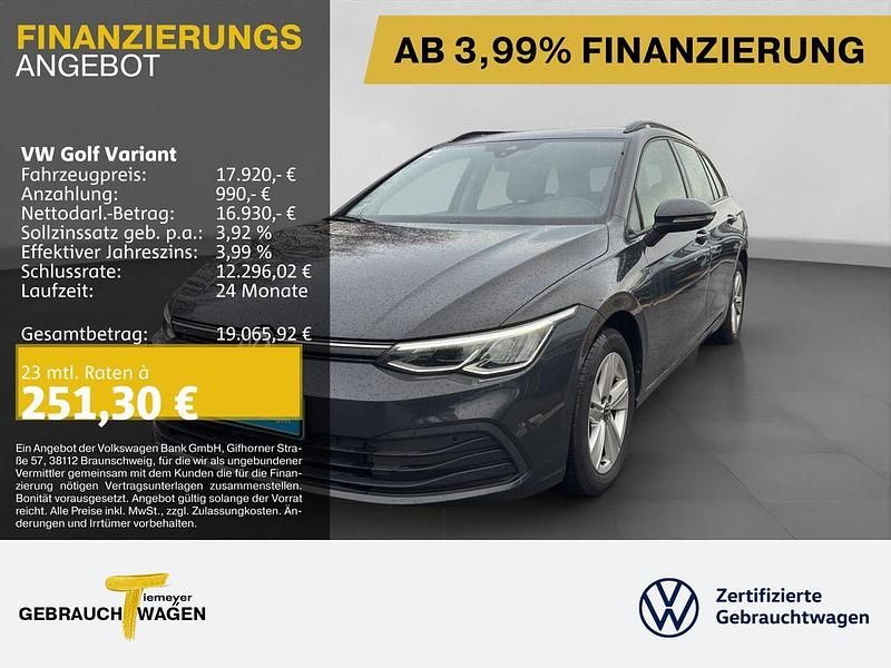 Grau Gebraucht 2022 VW Golf VIII Life Kombi | 17.920 € (Guter Preis) - Bild 1/4